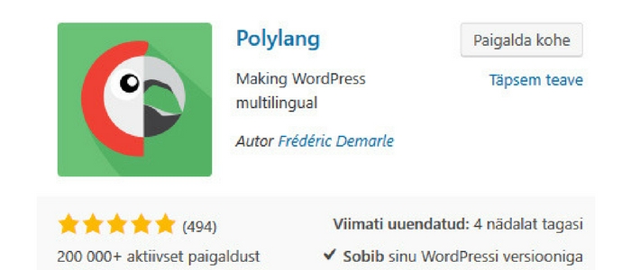 PolyLangi installeerimine WordPressis
